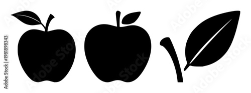 Apple teacher icon set with solid black outline on white background featuring teacher symbol, education, apple icon with educational and teaching elements