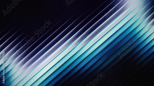 Bild auf Leinwand Abstract background with diagonal blue and purple glowing lines and light streak