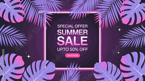 Summer sale special offer up to fifty percent off shopping promotion
