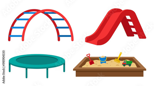 Playground equipment for kids to play.