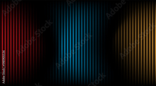 abstract dark colorful vertical glass effects glowing stripes red blue orange luxury background