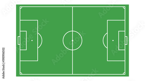 Soccer Field Blueprint: A meticulously designed blueprint of a soccer field, showcasing the precision and symmetry of the playing arena.