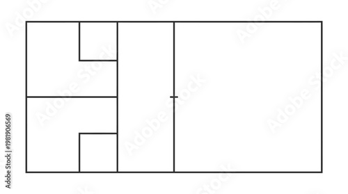 Geometric Blueprint: A meticulously crafted blueprint showcasing the intricate arrangement of an architectural design. It depicts precise lines and shapes of various rooms or areas.