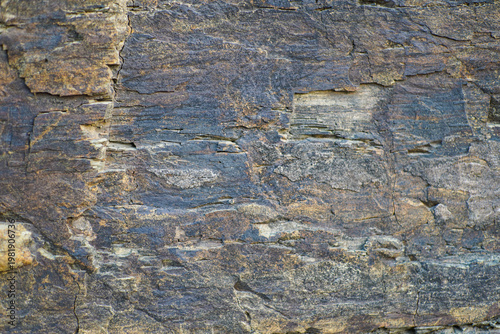 Canvastavla Abstract Detailed View of Natural Layered Rock Texture with Cracks and Rough Sur