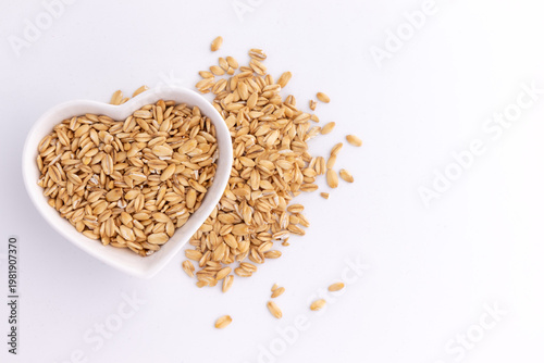 rolled oatmeal isolated