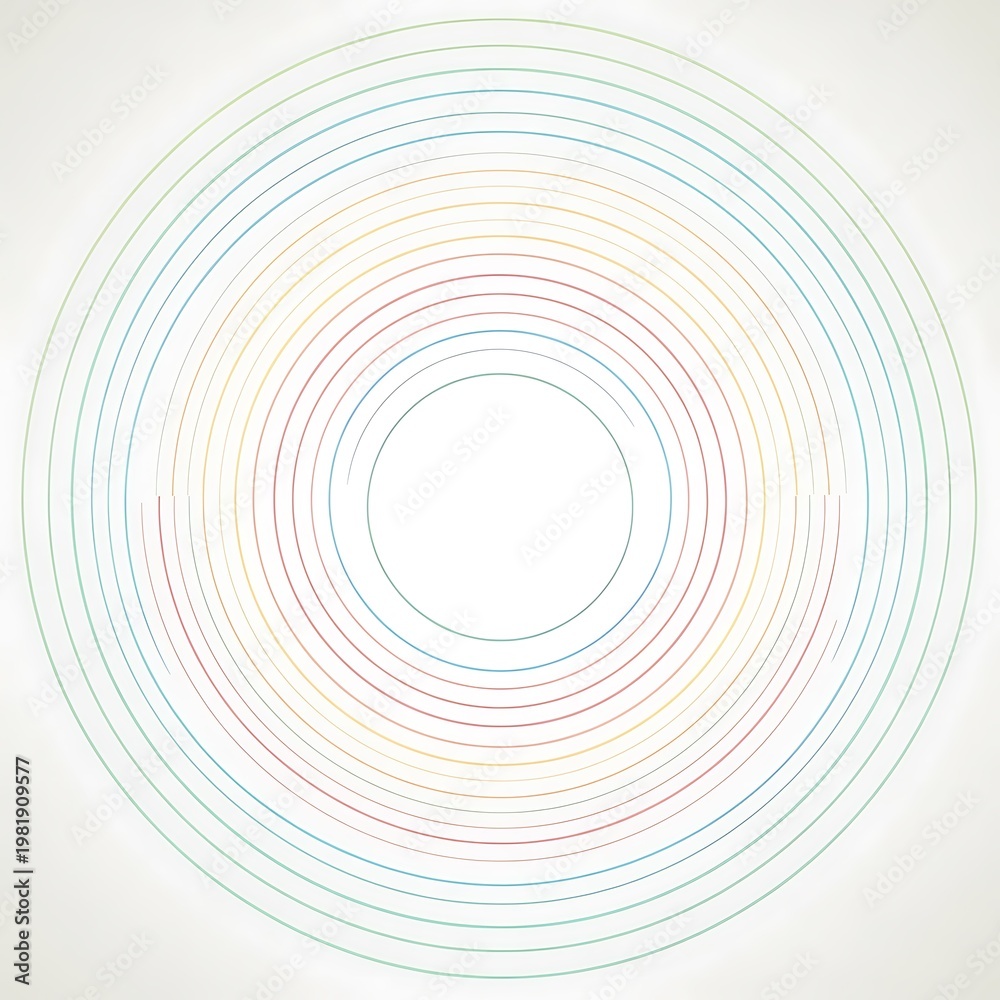 Obraz premium Concentric Circles Abstract Background with Pastel Colors.