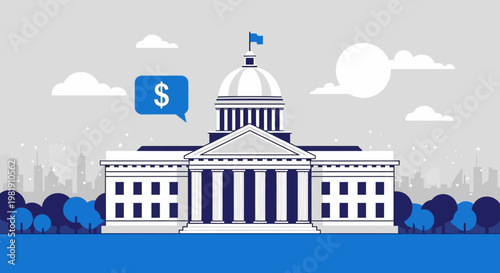Capitol Building Illustrating Government Finance and Economic Significance.