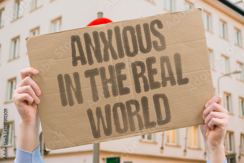 Fotografie "Anxious In The Real World" Digital-native youth report significantly higher rates of anxiety in offline social situations