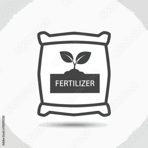 Agricultural Fertilizer Bag with Plant Growth Illustration for Eco Friendly Farming