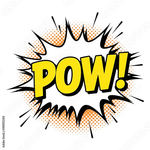 Comic Book POW! Sound Effect Explosion