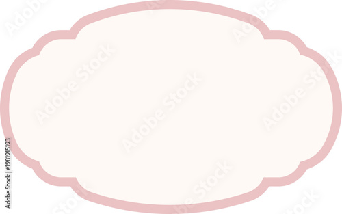 Vintage label retro frame, elegant craft badges. Pink emblem, banner