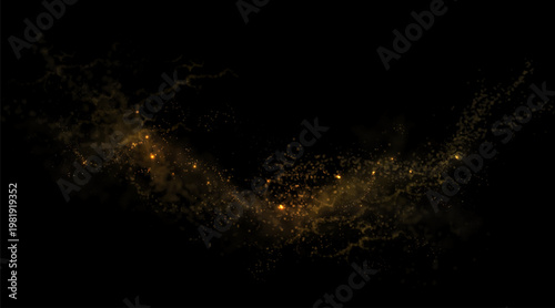 wave, arc, wavy, border, ribbon, sinuous, curved, swirl, sand, smoke, haze, web, fog, mist, abstract, element, component, isolated, tinsel, mosaic, petals, Christmas, frame, glitter, gold, golden wave