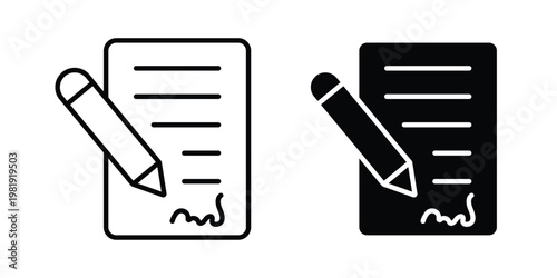 Agreement icon vector logo. icons in solid, editable strokes.