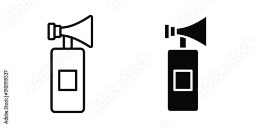 Air horn icon vector logo. icons in solid, editable strokes.