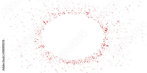 An abstract red backdrop featuring a watercolor texture and grunge paint splatters layered with circular vector patterns and ink stains for a decorative artistic frame