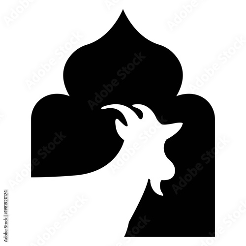 Goat Islamic frame Eid al Adha