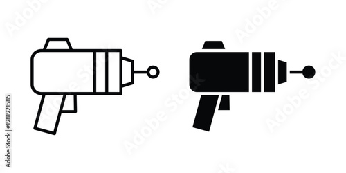 Blaster icon vector logo. icons in solid, editable strokes.