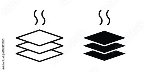 Breathable leather icon vector logo. icons in solid, editable strokes.