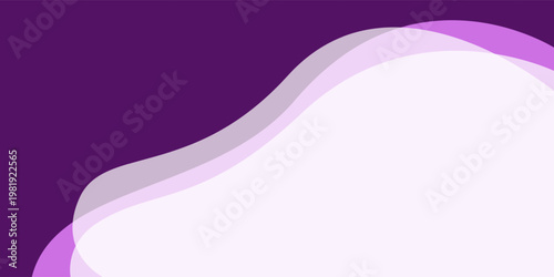 Purple wave minimalist modern background with white space for text and message. template design	