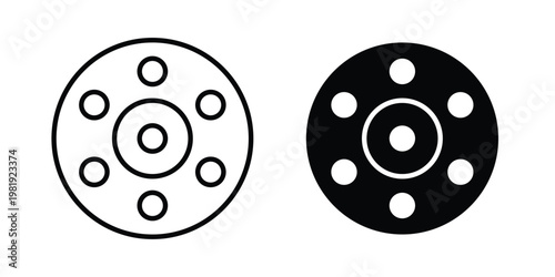Car bearing icon vector logo. icons in solid, editable strokes.