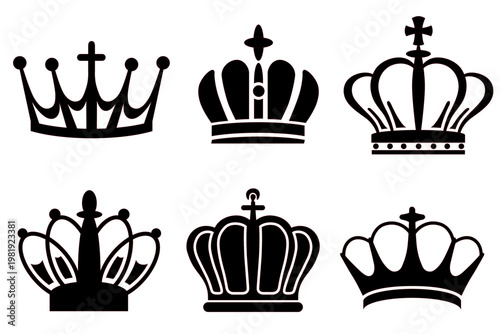 Royal Emblems: A collection of meticulously crafted, elegant crown designs. Each crown represents regality, power, and heritage, and embodies the rich symbolism associated with monarchy and nobility.