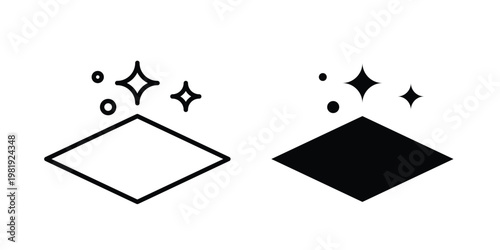 Clean floor surface icon vector logo. icons in solid, editable strokes.