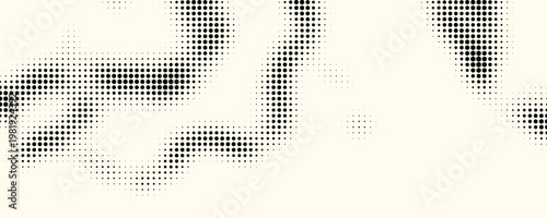 Hexagon Shapes Vector Abstract Geometric Technology Oscillation Wave Isolated on Light Background. Halftone Hex Retro Simple Pattern. Minimal 80s Style Dynamic Tech Wallpaper