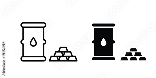 Commodity icon vector logo. icons in solid, editable strokes.