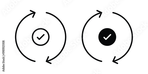 Consistency icon vector logo. icons in solid, editable strokes.