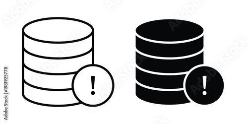 Data loss icon vector logo. icons in solid, editable strokes.