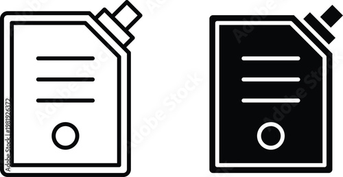 Doy vector logo. icons in solid, editable strokes.pouch icon vector logo. icons in solid, editable strokes.