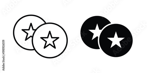 Earn point icon vector logo. icons in solid, editable strokes.