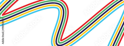 abstract wavy stripes with the colors  eps 10.
