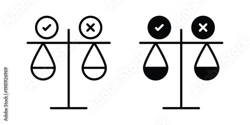 Ethics icon vector logo. icons in solid, editable strokes.