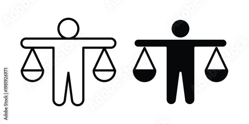 Ethics icon vector logo. icons in solid, editable strokes.