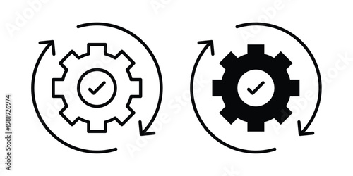 Execution icon vector logo. icons in solid, editable strokes.