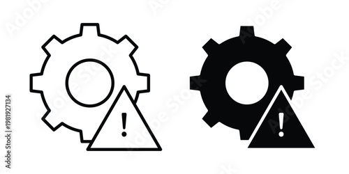 Failure icon vector logo. icons in solid, editable strokes.