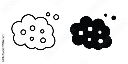 Foam icon vector logo. icons in solid, editable strokes.
