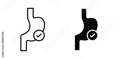 Good digestion icon vector logo. icons in solid, editable strokes.