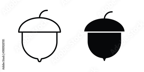 Hazelnut icon vector logo. icons in solid, editable strokes.