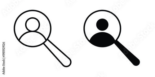 Hiring icon vector logo. icons in solid, editable strokes.