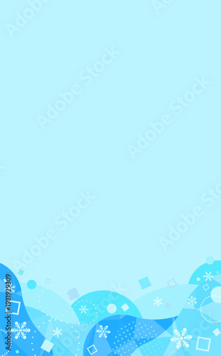 氷と水色のポップな抽象背景2_縦
