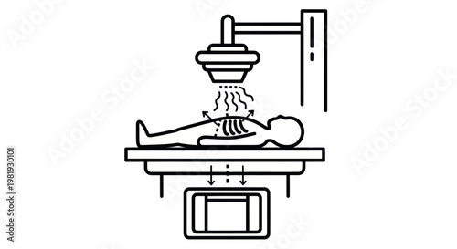 Medical X-ray Scan of Human Body, Diagnostic Imaging Technology