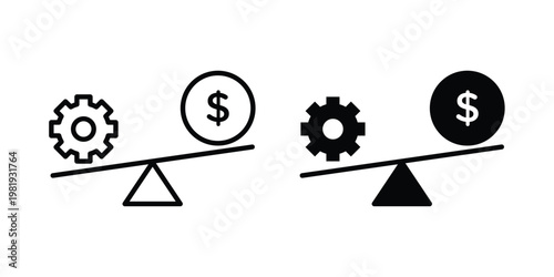 Leverage icon vector logo. icons in solid, editable strokes.