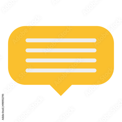 Private Message Vector Flat Icon Design
