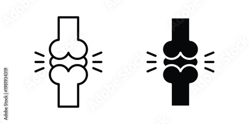Osteoporosis icon vector logo. icons in solid, editable strokes.
