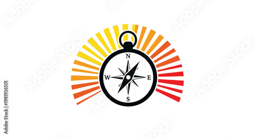 Compass Navigation Tool Direction Indicator.