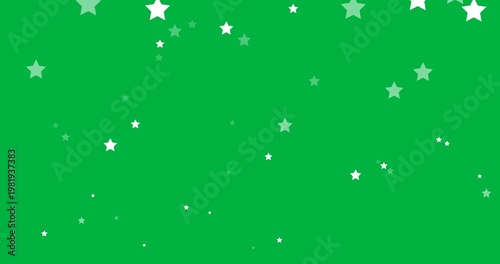 Digital animation of multiple stars icons falling against black background