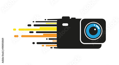 Camera Lens Graphic Design Element.