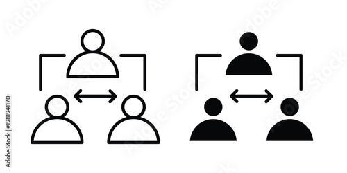 Third party icon vector logo. icons in solid, editable strokes.